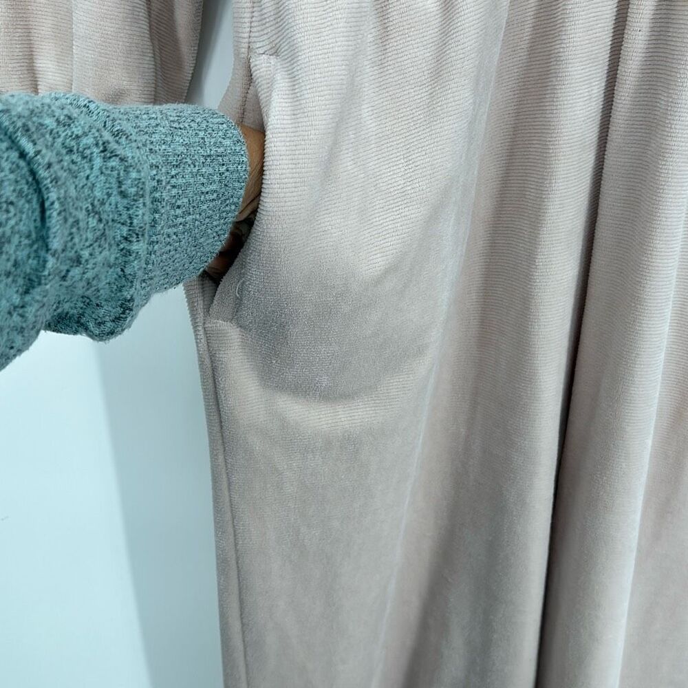 SATURDAY SUNDAY x ANTHROPOLOGIE | Pink Cozy Ribbed Velvet Hooded Jumpsuit | Smal - Picture 5 of 14